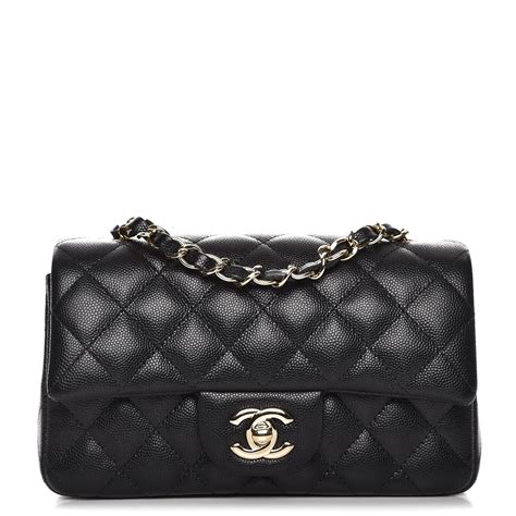 chanel mini rectangular caviar gold|CHANEL Caviar Quilted Mini Rectangular Flap Black.